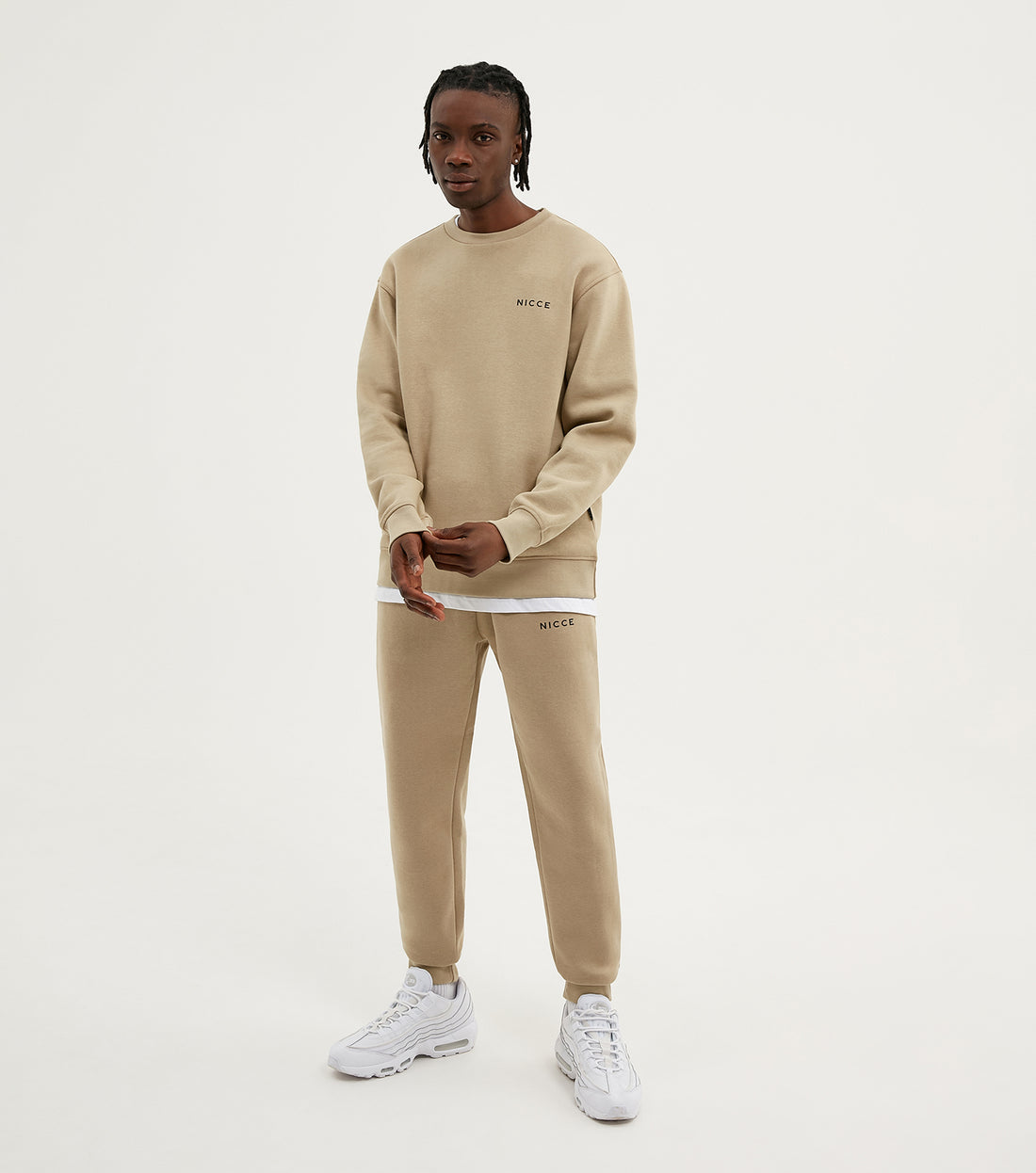 Nicce Chest Logo Sweatshirt Corn Vault Menswear