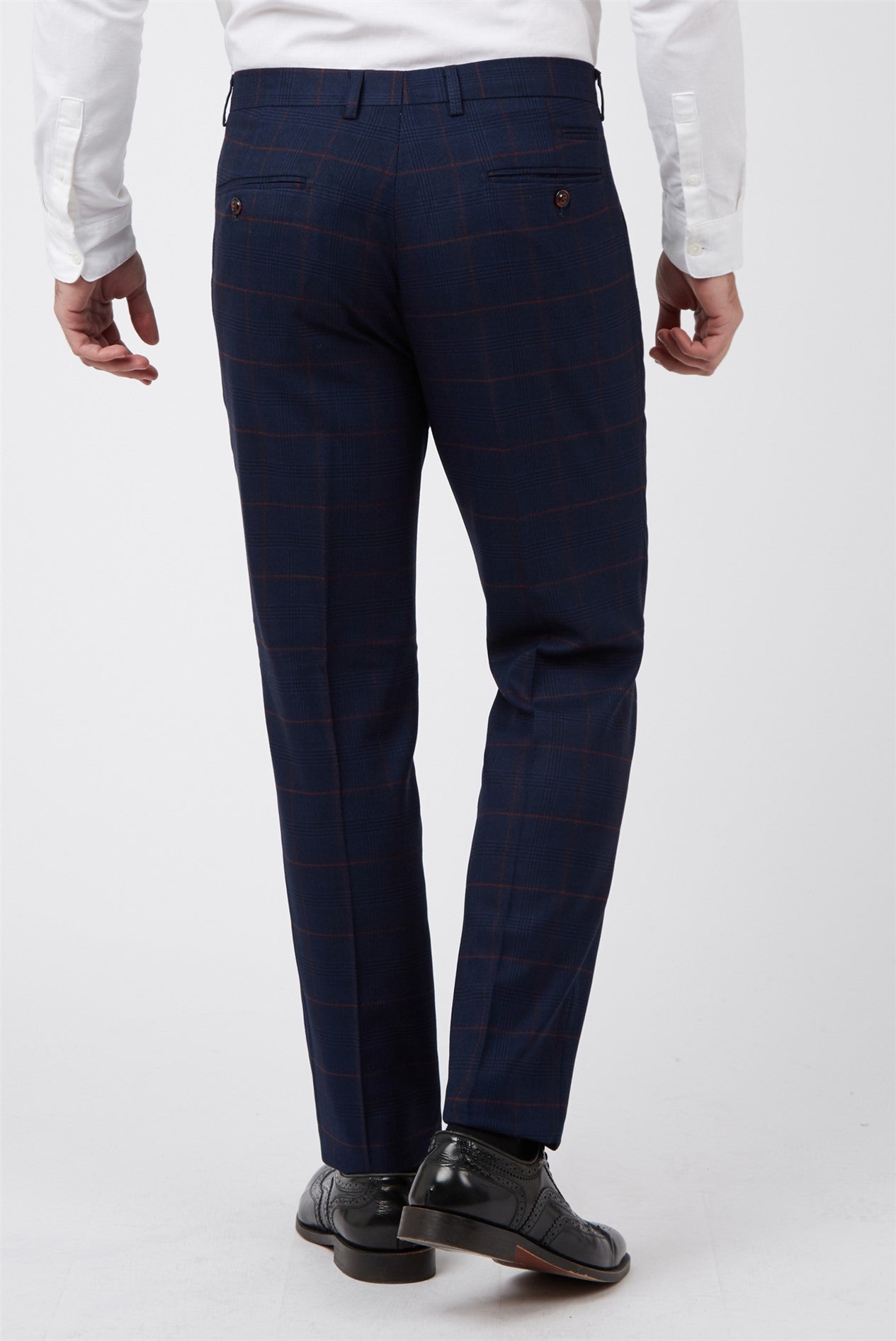 Marc Darcy Edinson Trousers Navy Wine