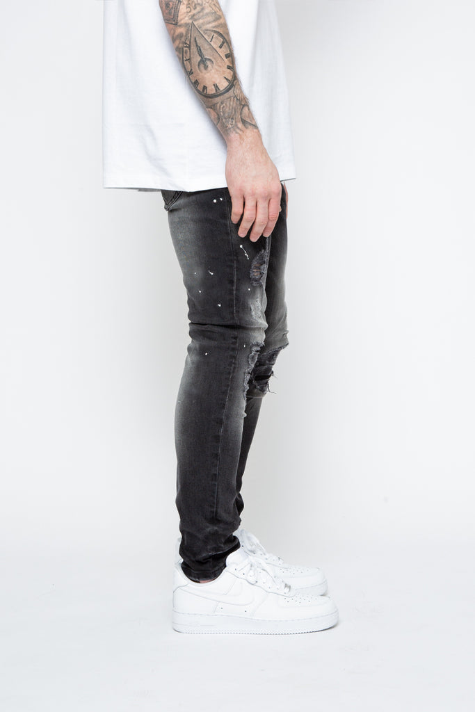 Valere Milano Monza Paint Jeans Black