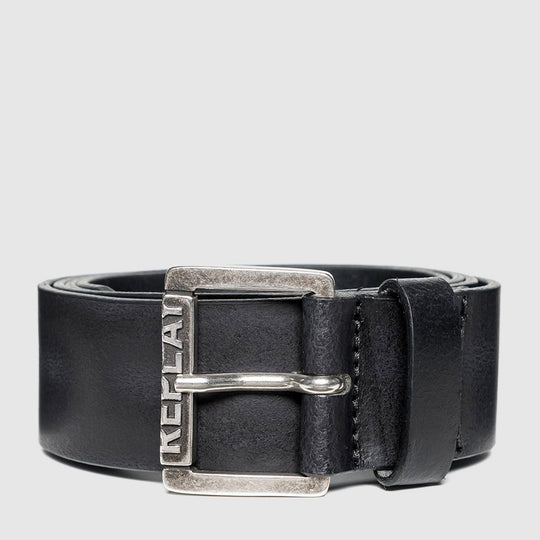Replay Am2509 Crust Leather Belt Black