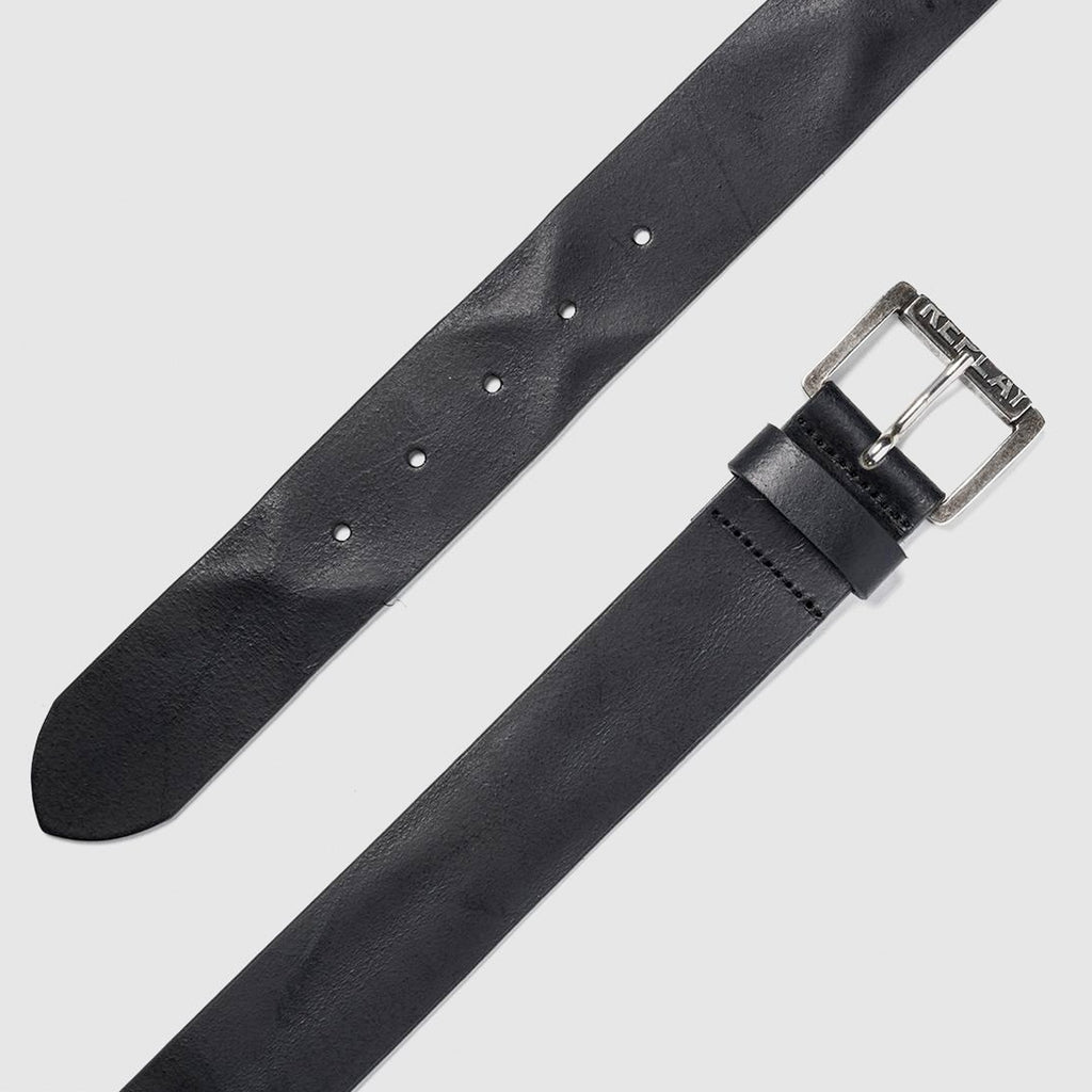 REPLAY AM2509 CRUST LEATHER BELT BLACK