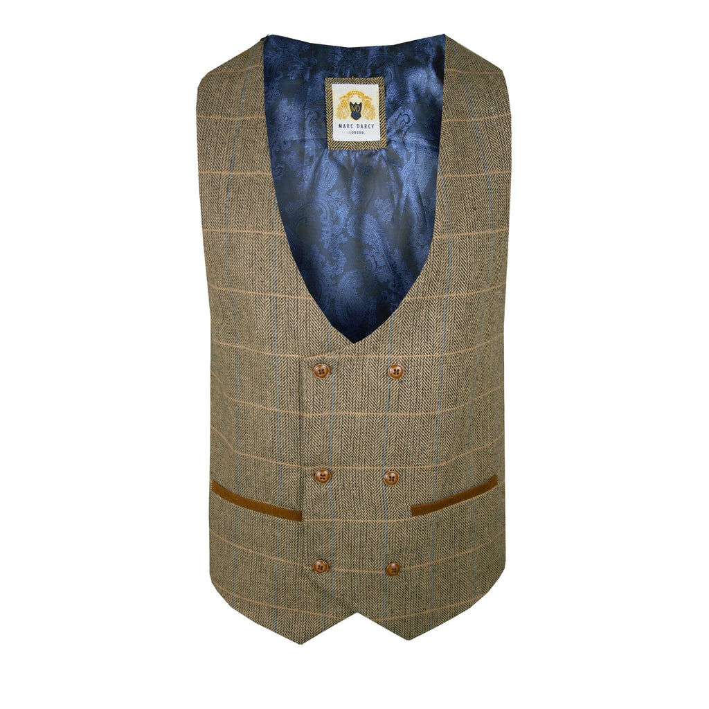 MARC DARCY TED/DX7 WAISTCOAT TAN