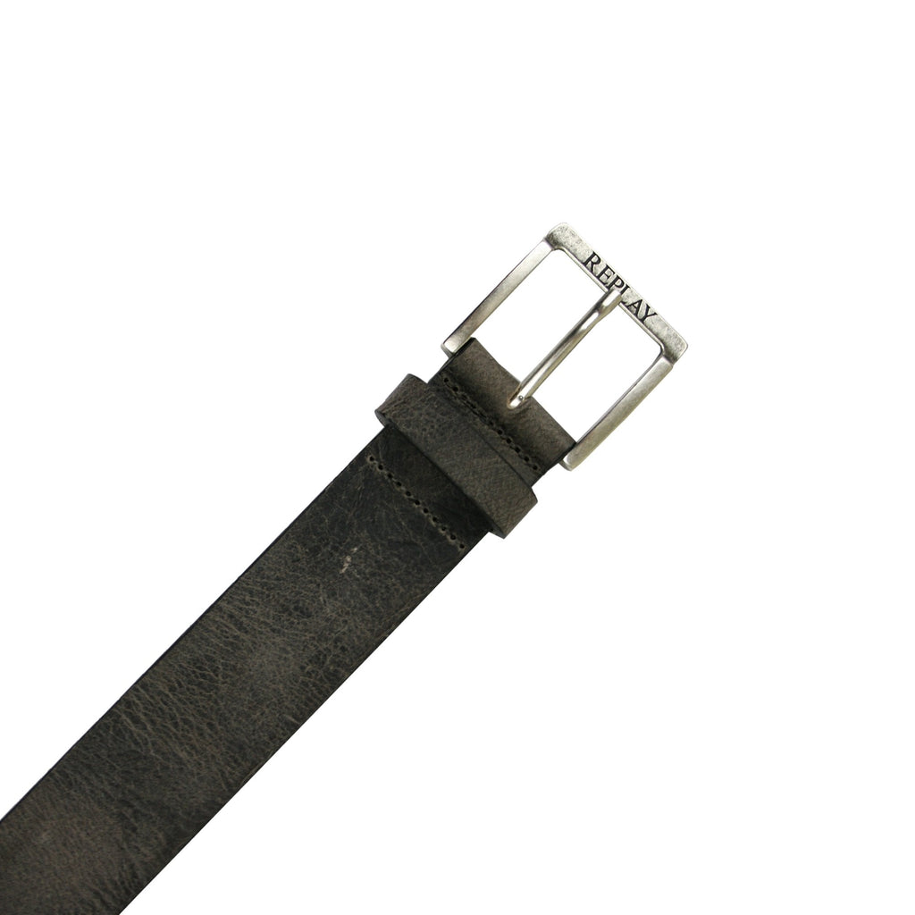 REPLAY AMS531 LEATHER CRINKLE EFFECT BELT BROWN