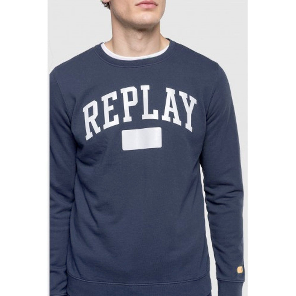Crewneck Sweatshirt with writing M3920 | NAVY