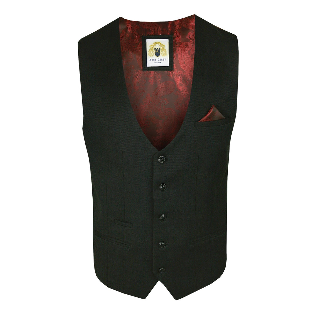 MARC DARCY KELLY SINGLE BREASTED WAISTCOAT BLACK