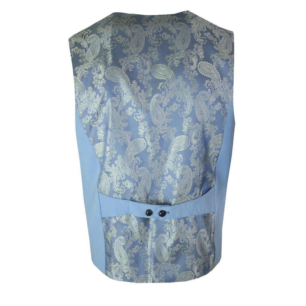 MARC DARCY KELLY SINGLE BREASTED WAISTCOAT SKY BLUE