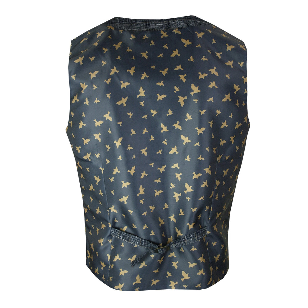 FRATELLI UNITI FWC1043 CHECK WAISTCOAT NAVY