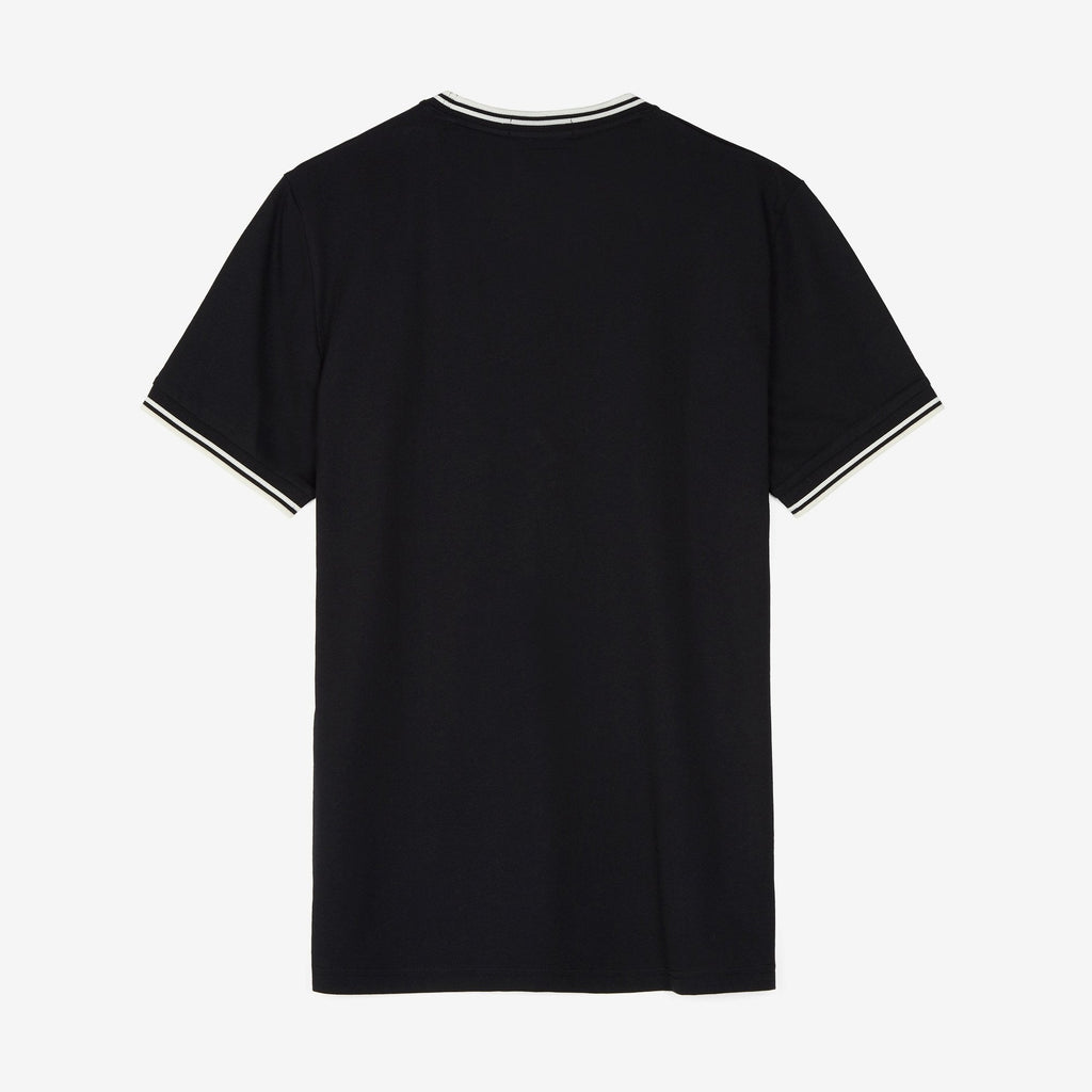 FRED PERRY M1588 TWIN TIPPED T-SHIRT BLACK