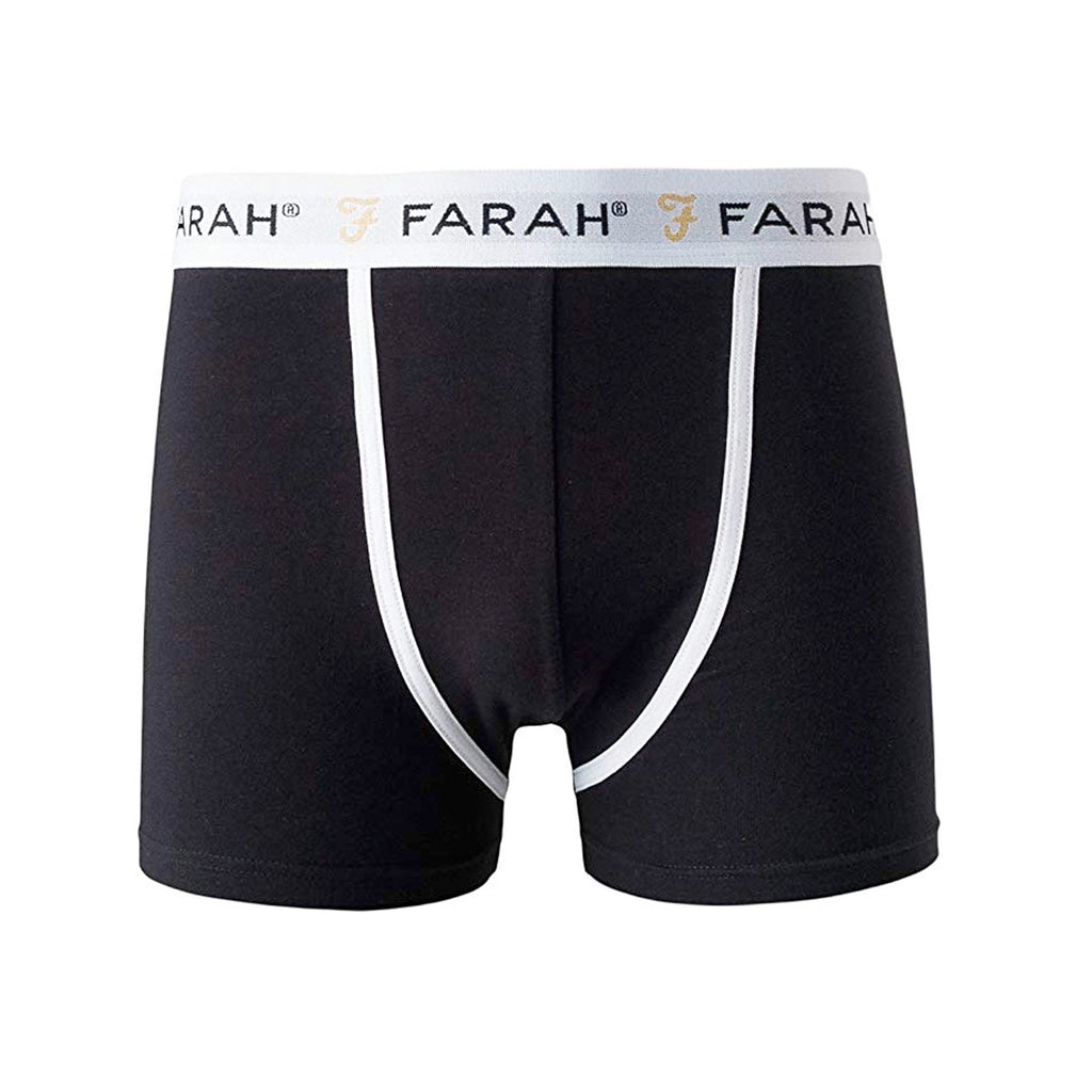 FARAH LUNDY 2 PACK BOXER SHORTS BLACK/BLUE