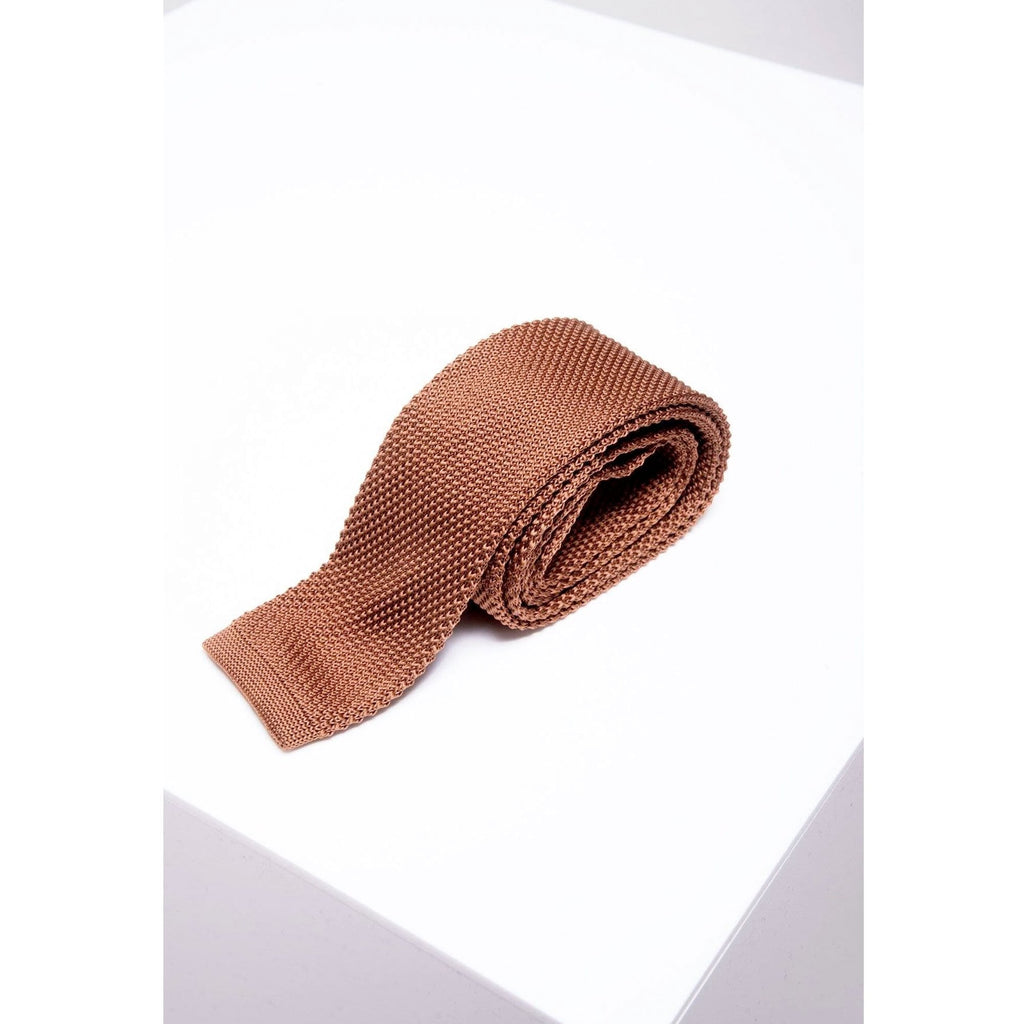MARC DARCY KNITTED TIE RUST