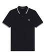FRED PERRY M3600 TWIN TIPPED POLO NAVY/WHITE
