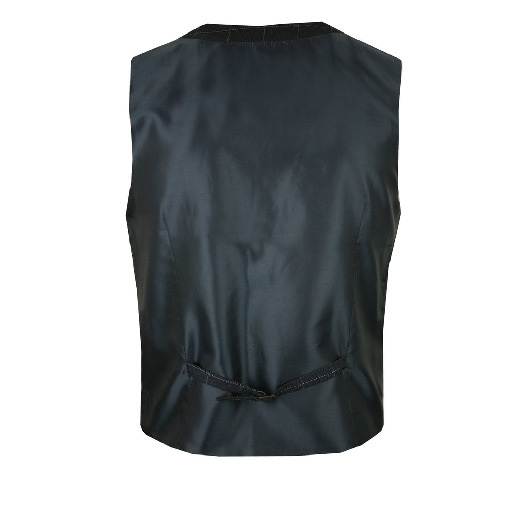 FRATELLI UNITI FWC1025 CHECK WAISTCOAT MIDNIGHT
