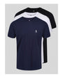 LUKE 1977 3 PACK JOHNYS CREW T-SHIRT BLACK/WHITE/NAVY
