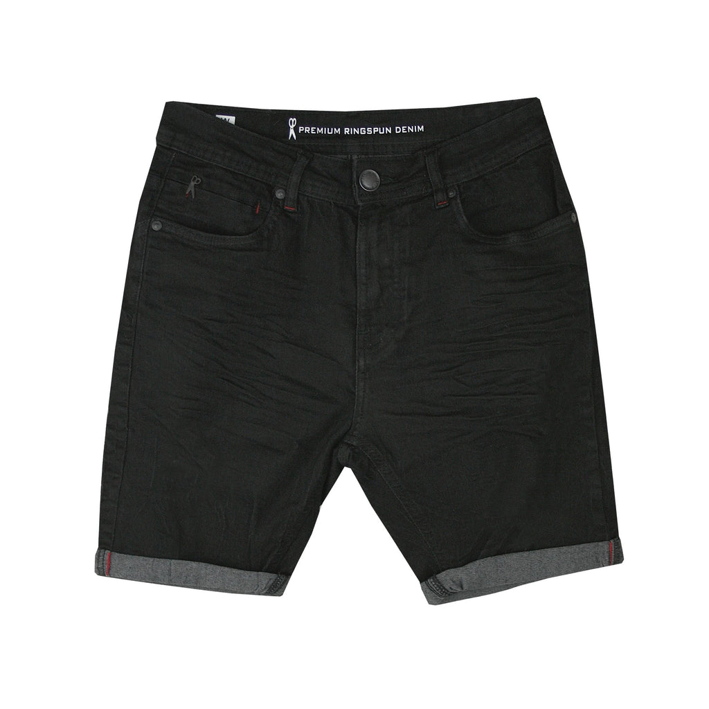 RINGSPUN NEPTUNE BLACK SHORTS