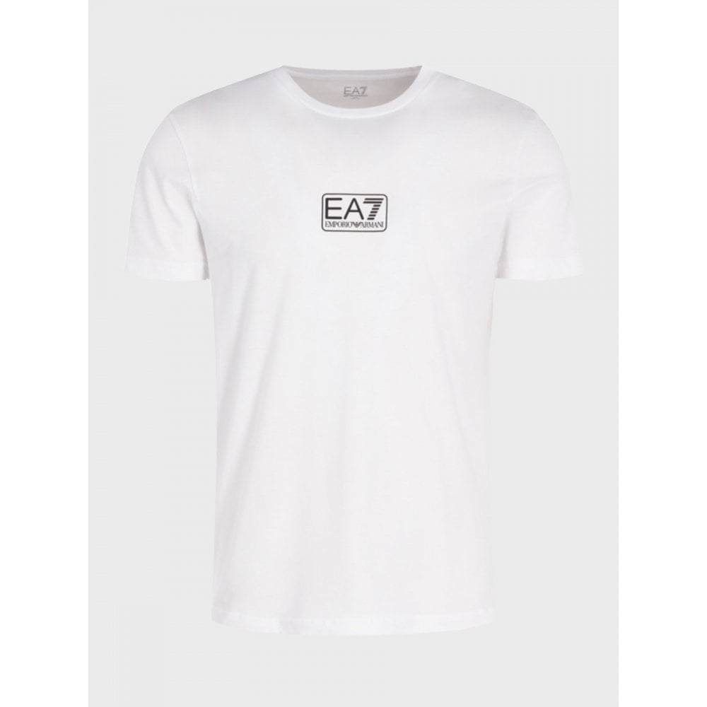 EMPORIO ARMARNI EA7 8NPT11 CENTRE LOGO T-SHIRT WHITE