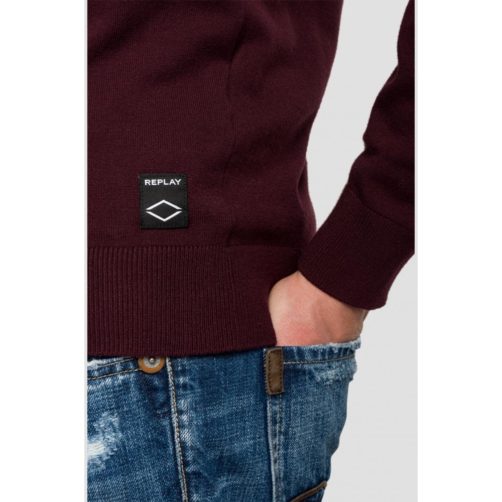 REPLAY UK2671 HYPERFLEX JUMPER PLUM