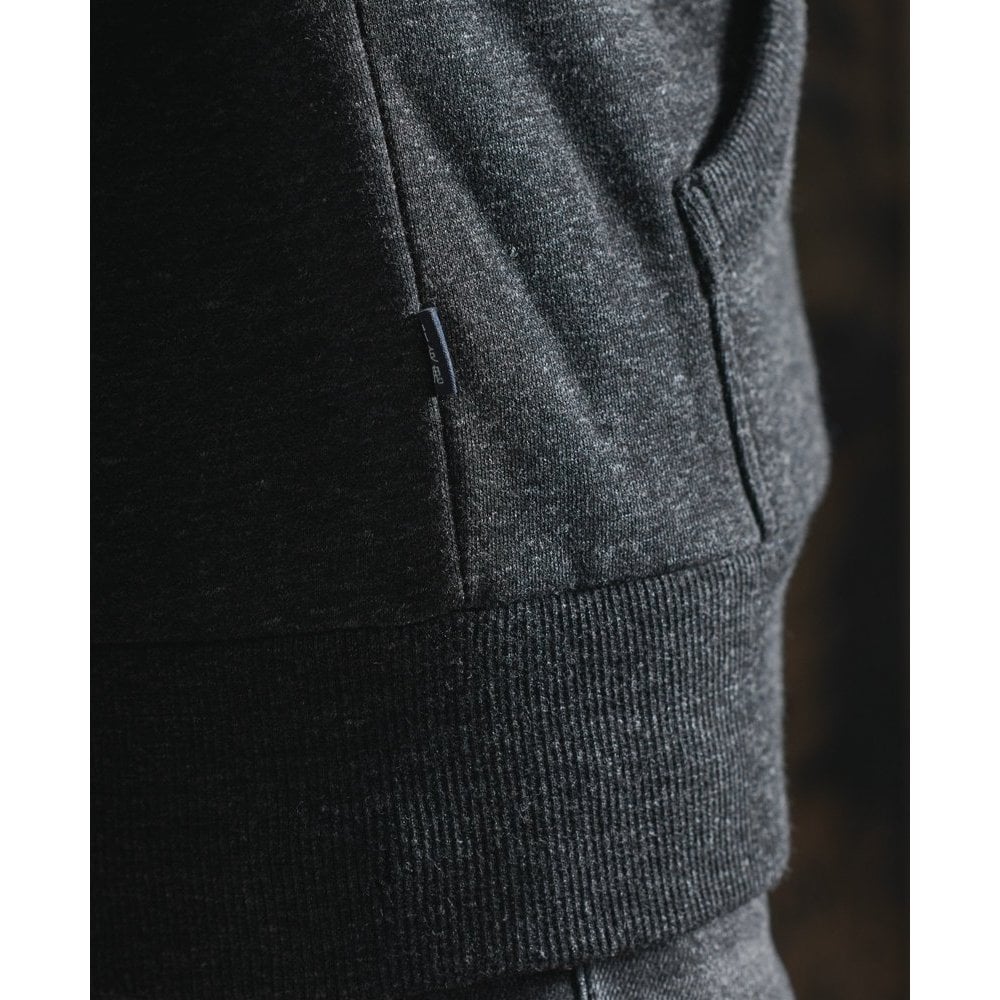 SUPERDRY ORANGE LABEL CLASSIC ZIP HOOD BLACK SNOW