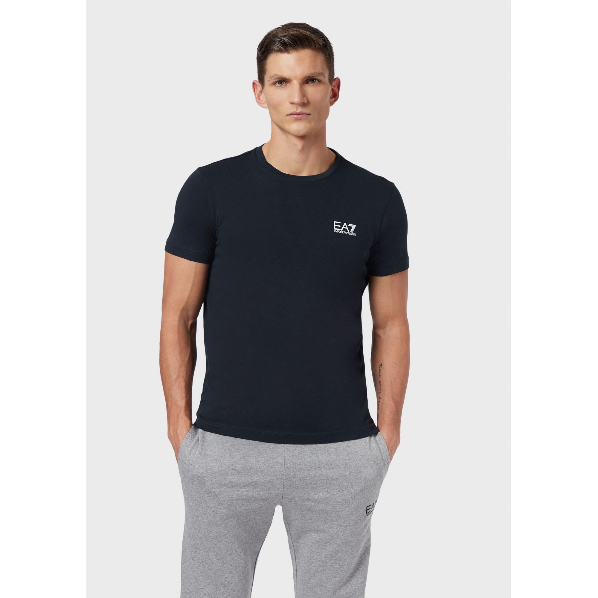 EMPORIO ARMANI EA7 8NPT51 BASIC T-SHIRT NIGHT BLUE/SILVER