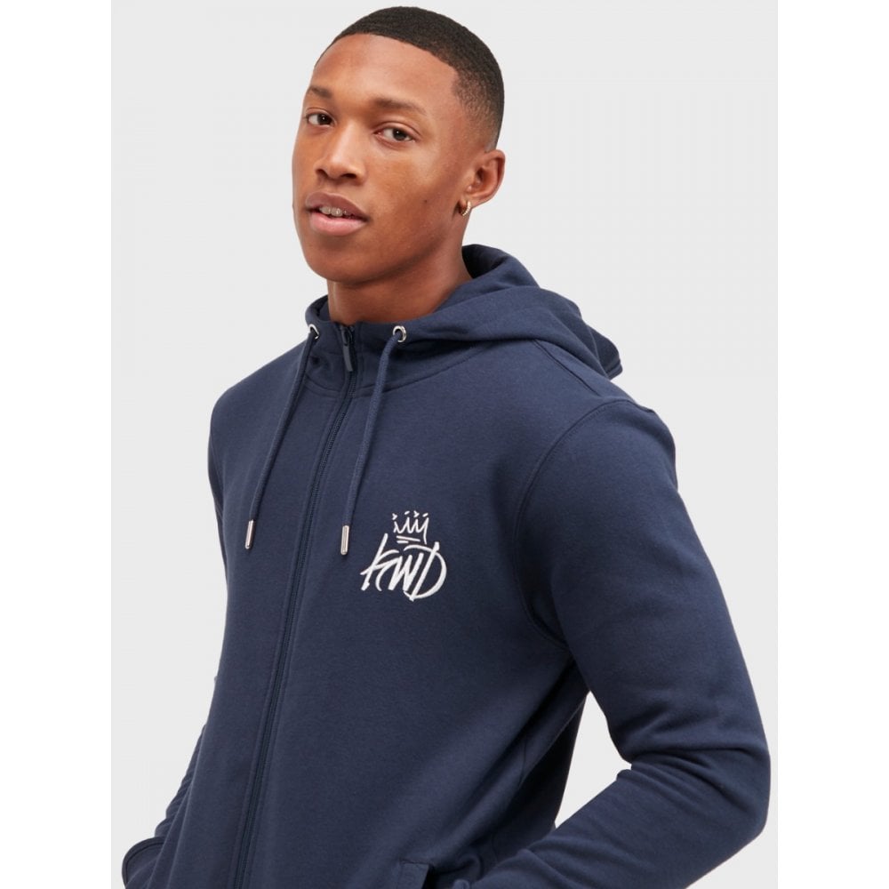 KINGS WILL DREAM CROSBY ZIP HOOD NAVY/SILVER