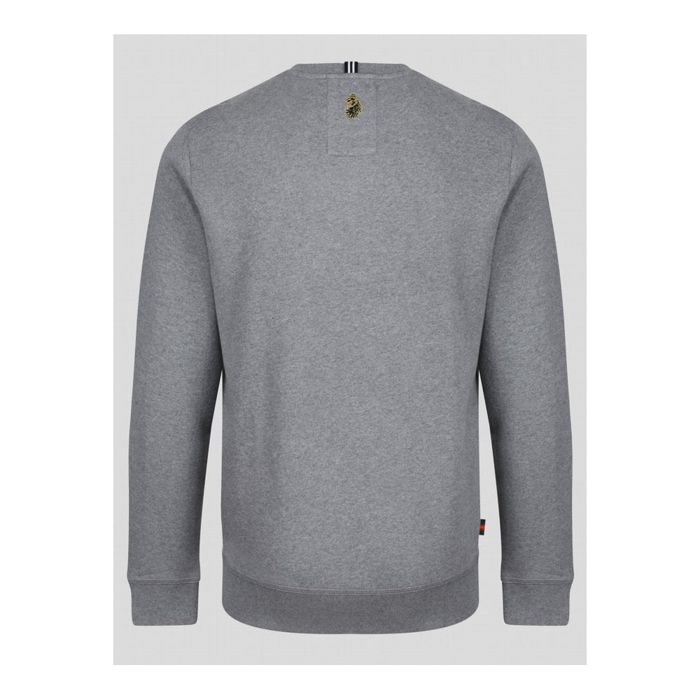LUKE 1977 BAYEUX LION SWEAT MID MARL GREY