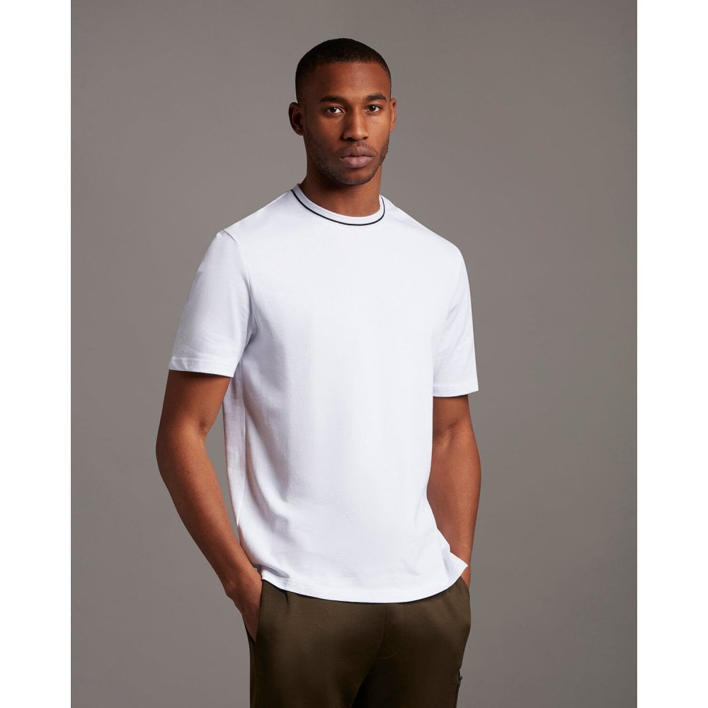 LYLE & SCOTT TS1324V TIPPED T-SHIRT WHITE