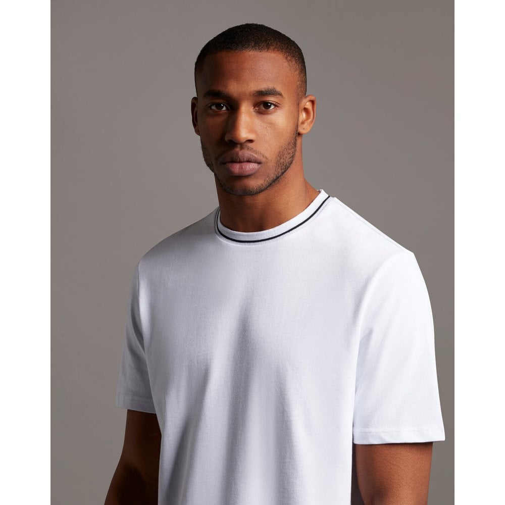 LYLE & SCOTT TS1324V TIPPED T-SHIRT WHITE