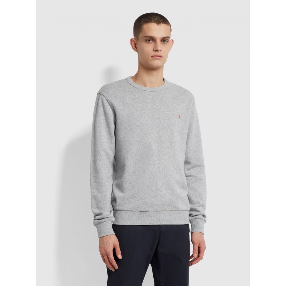 FARAH TIM CREW SWEATSHIRT LIGHT GREY