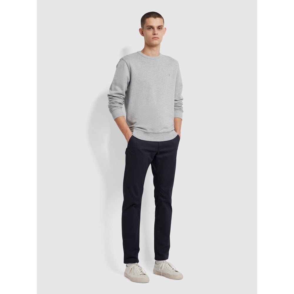 FARAH TIM CREW SWEATSHIRT LIGHT GREY