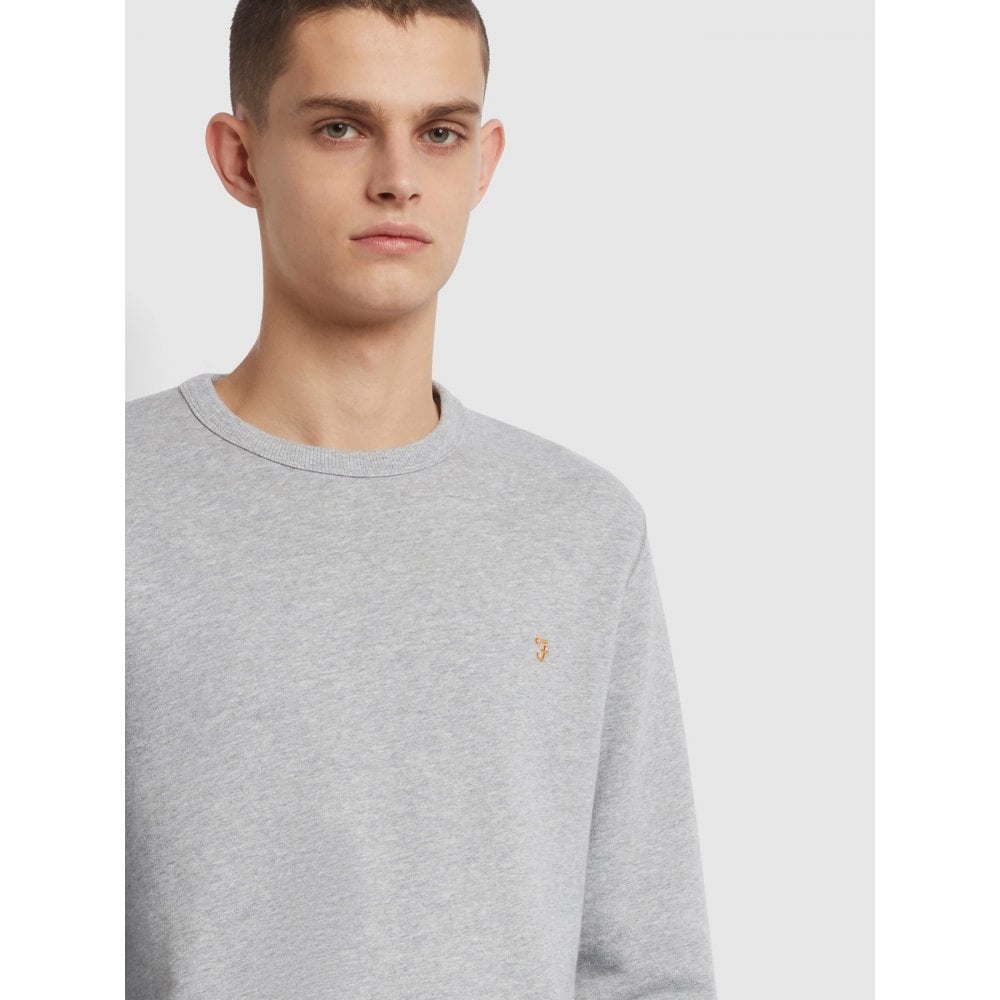 FARAH TIM CREW SWEATSHIRT LIGHT GREY