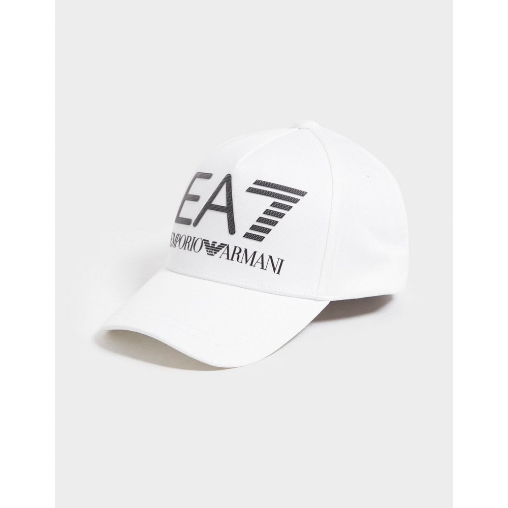 EMPORIO ARMANI EA7 275916 LARGE LOGO HAT WHITE