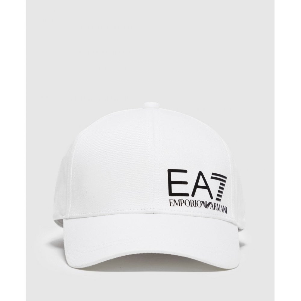 EMPORIO ARMANI EA7 275936 SIDE LOGO HAT WHITE