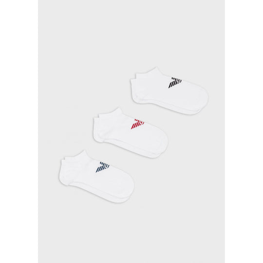 Emporio Armani 300008 3 Pack Ankle Socks White
