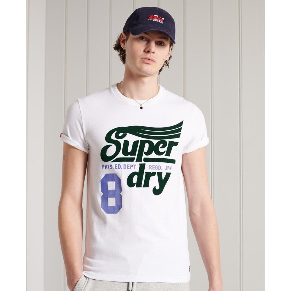 SUPERDRY COLLEGIATE GRAPHIC T-SHIRT BRILLIANT WHITE