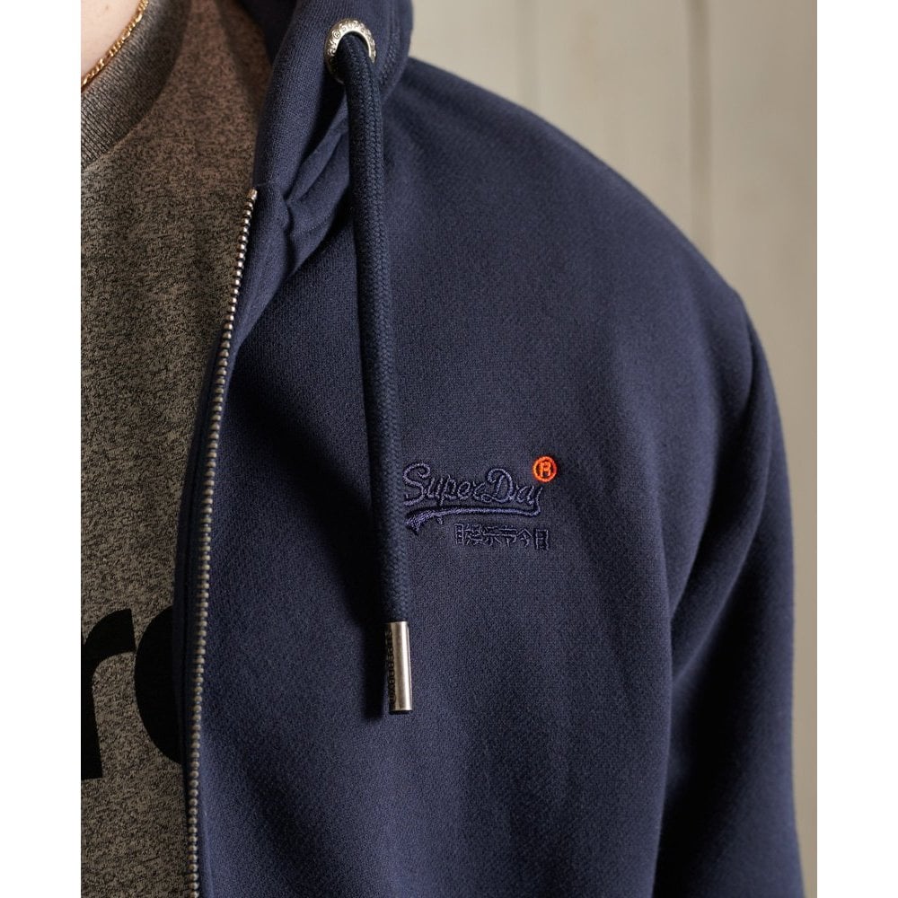 SUPERDRY ORANGE LABEL CLASSIC ZIP HOOD RICH NAVY