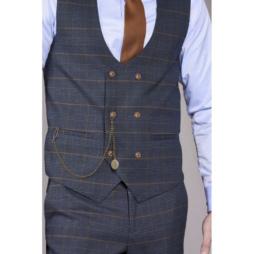 MARC DARCY JENSON WAISTCOAT MARINE NAVY