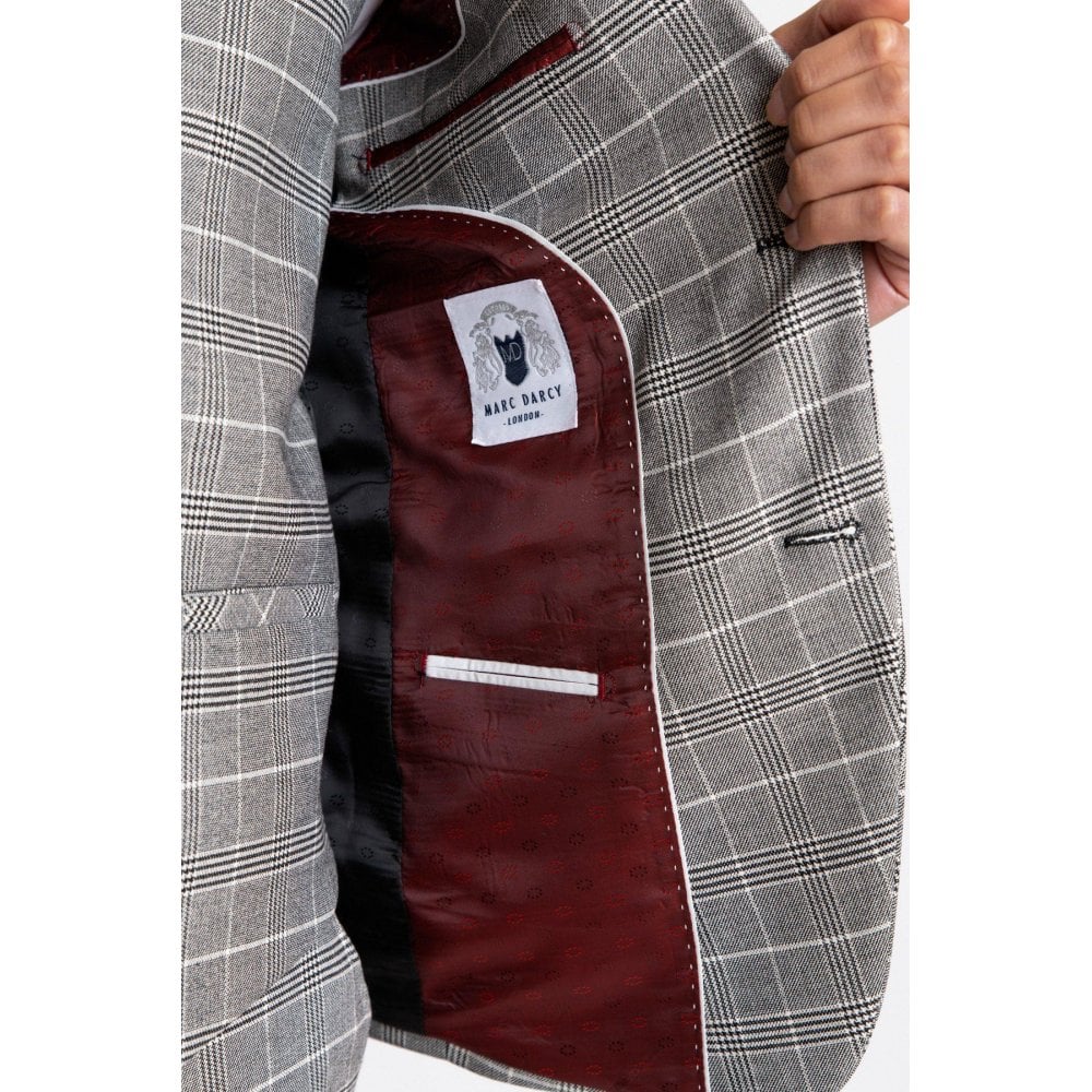 MARC DARCY ROSS CHECK BLAZER GREY