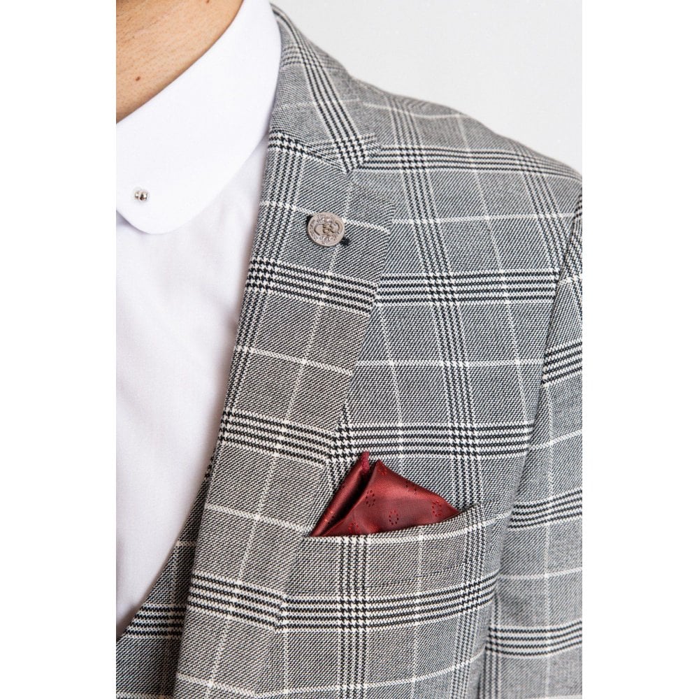 MARC DARCY ROSS CHECK BLAZER GREY