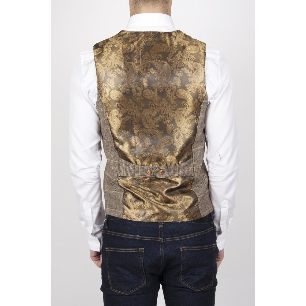 MARC DARCY TED/DX7 WAISTCOAT TAN