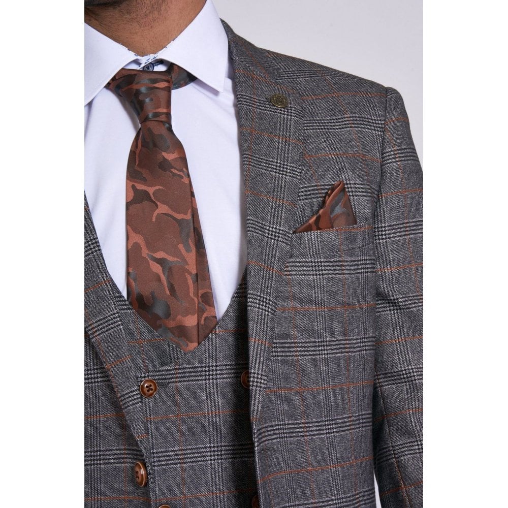 MARC DARCY JENSON CHECK BLAZER GREY