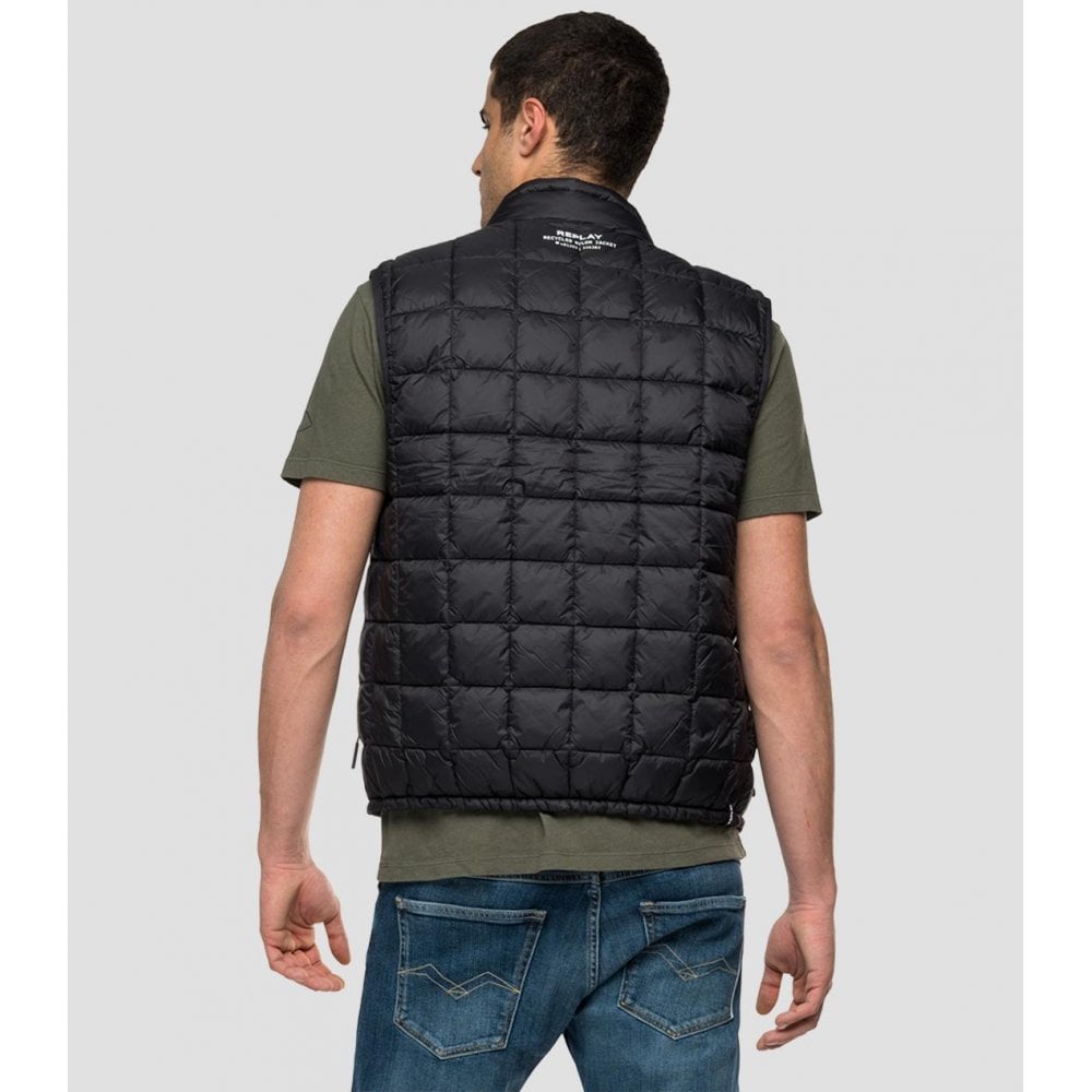 REPLAY M8083A GILET BLACK KHAKI