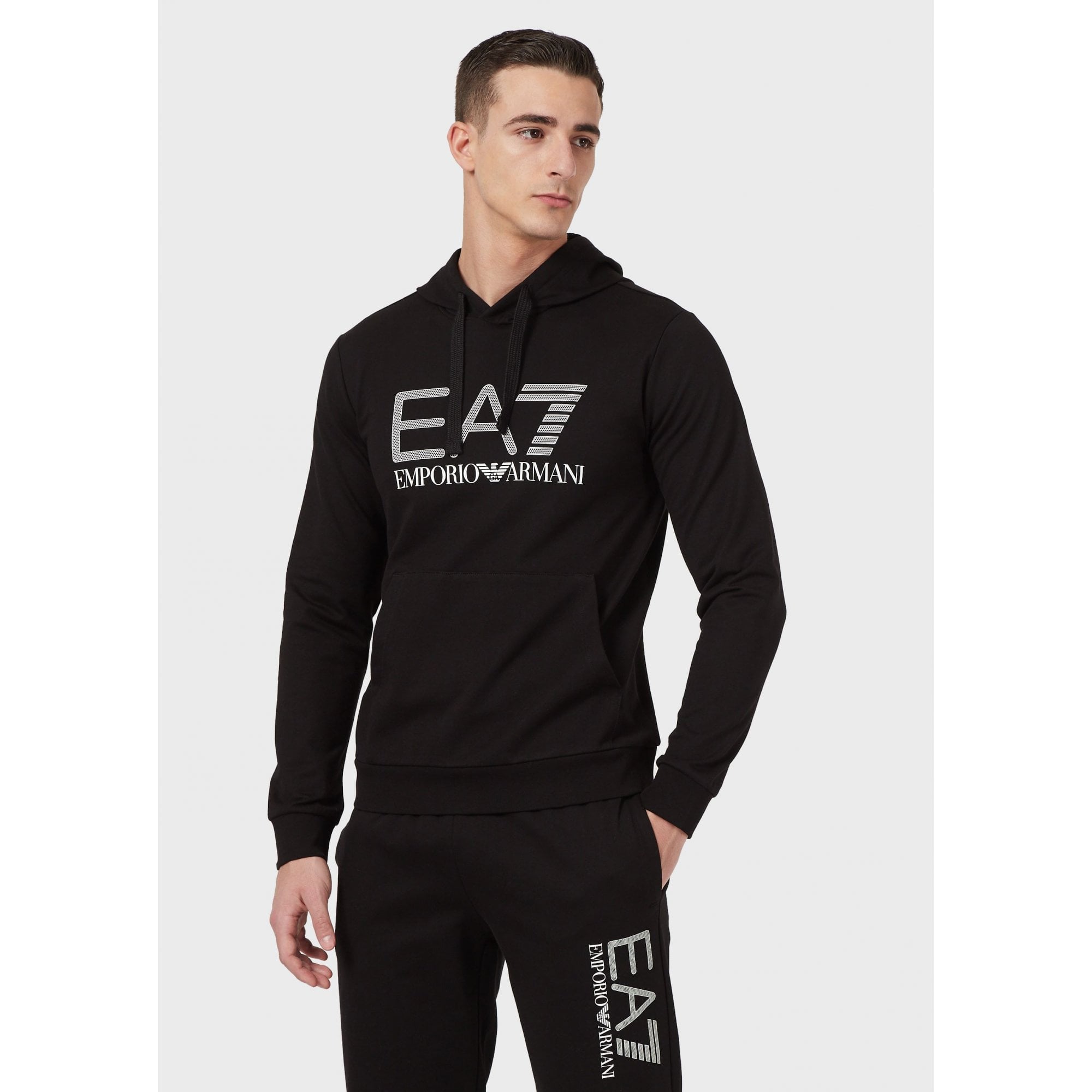 EMPORIO ARMANI EA7 3KPM62 LOGO HOODY BLACK