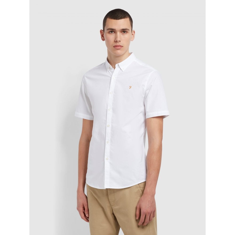 FARAH BREWER OXFORD SHIRT WHITE