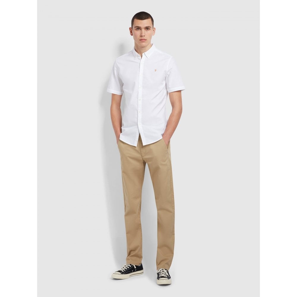 FARAH BREWER OXFORD SHIRT WHITE