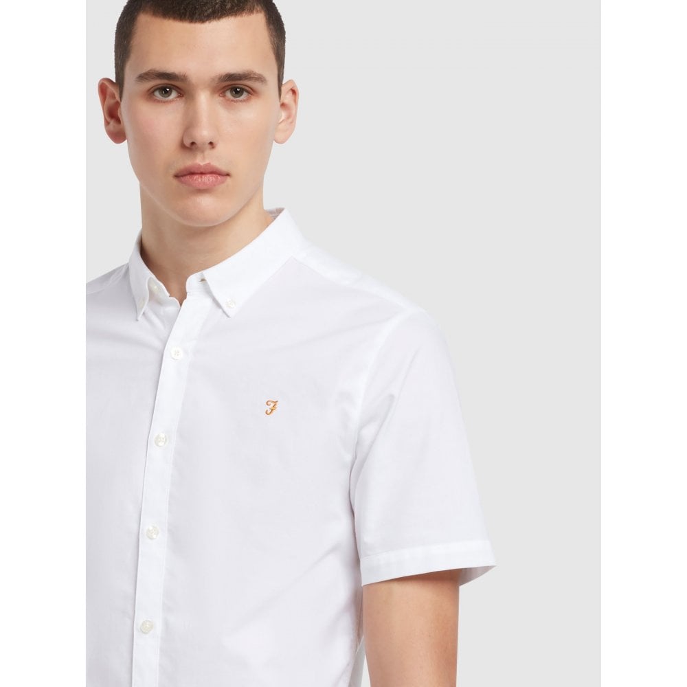 FARAH BREWER OXFORD SHIRT WHITE