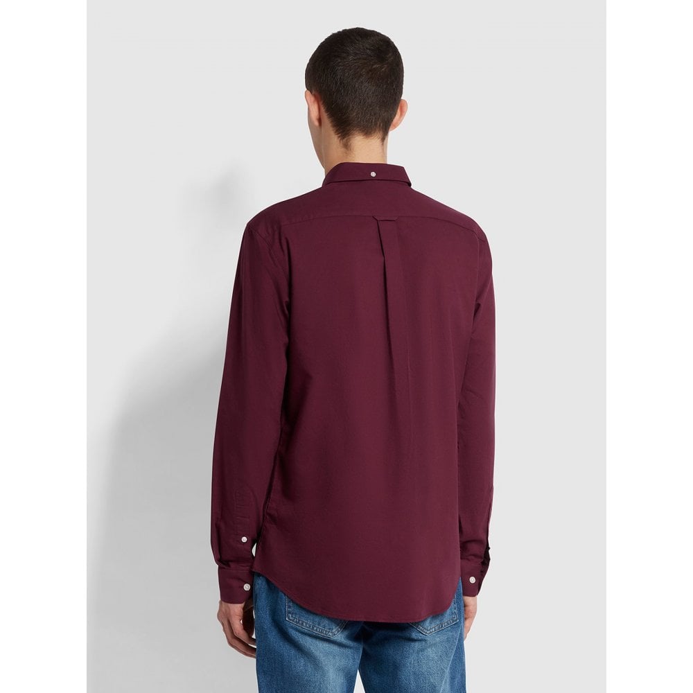 FARAH BREWER SLIM FIT SHIRT BORDEAUX