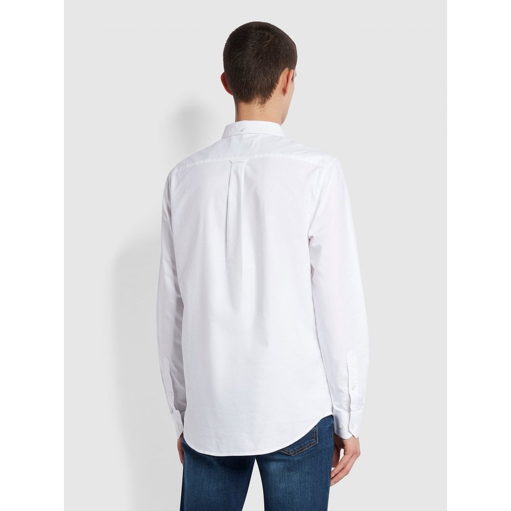 FARAH BREWER SLIM FIT SHIRT WHITE