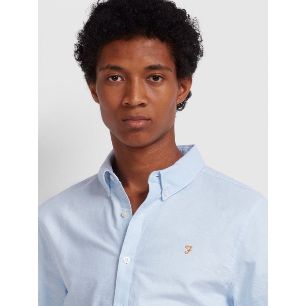 FARAH BREWER OXFORD SHIRT SKY BLUE