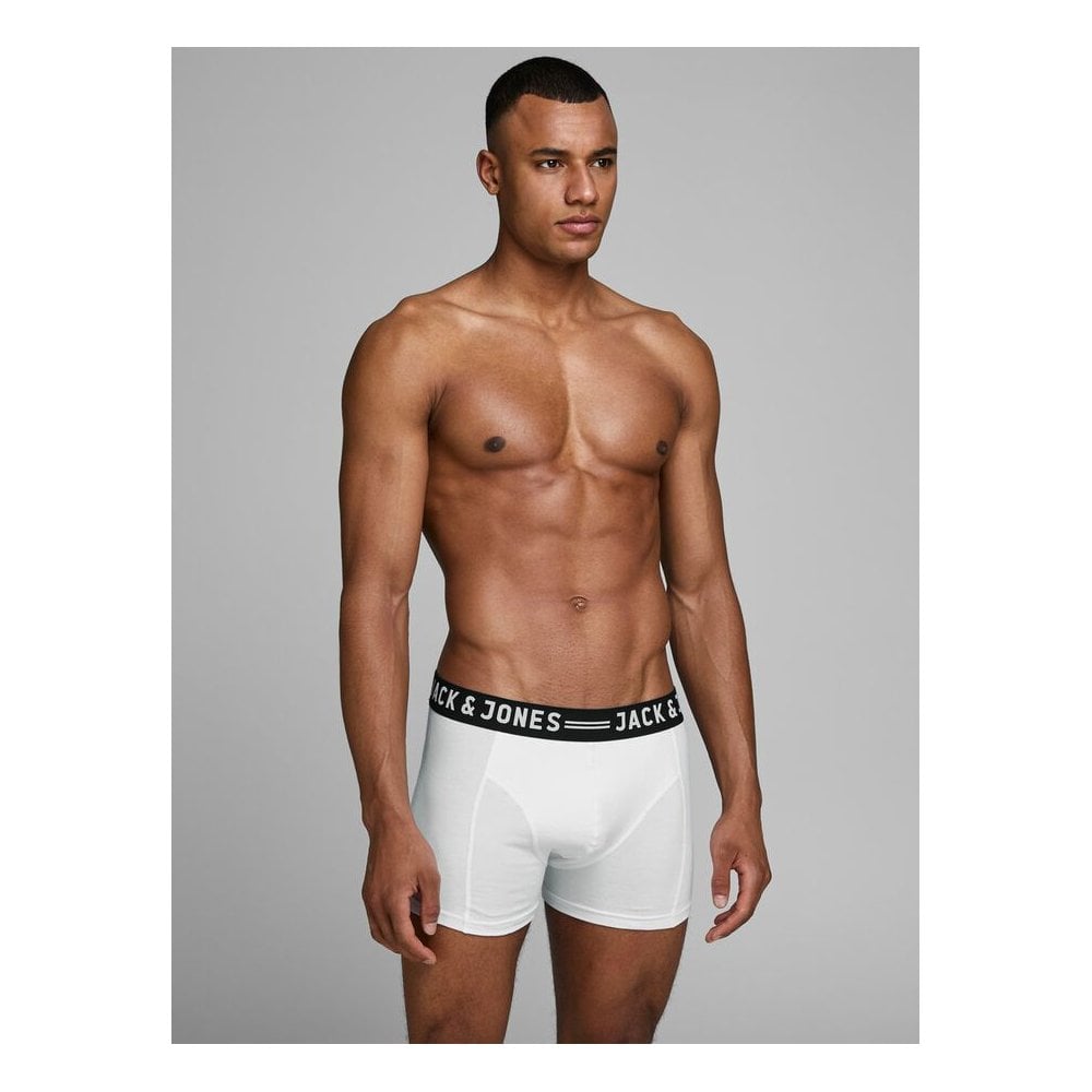JACK & JONES SENSE 3 PACK BOXERS TRIPLE WHITE