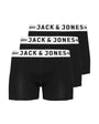 JACK & JONES SENSE 3 PACK BOXERS TRIPLE BLACK