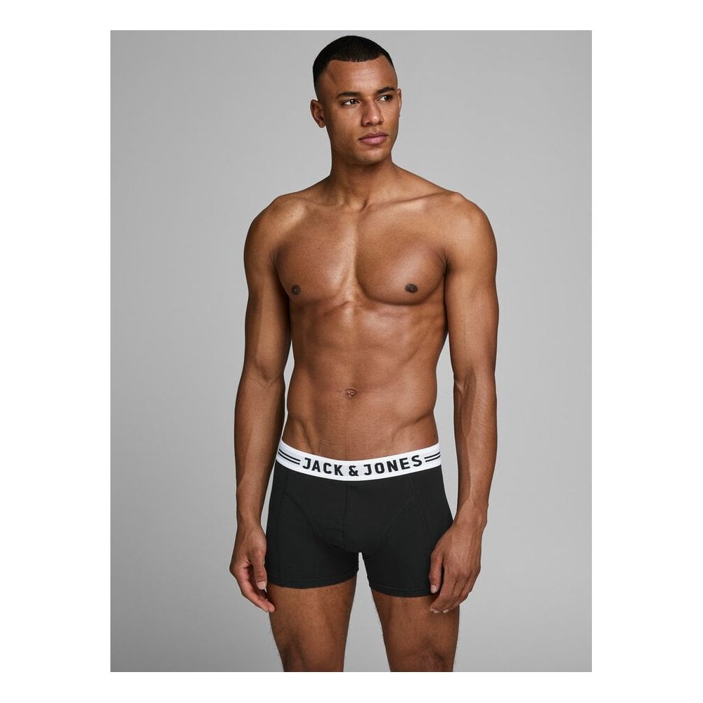 JACK & JONES SENSE 3 PACK BOXERS TRIPLE BLACK